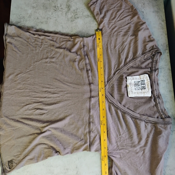 Ruehl Y2K Babydoll Top Brown Short Sleeve Casual School Womens Size Large - Picture 10 of 11